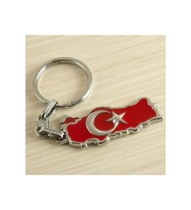 Ay Yıldız Metal Anahtarlık