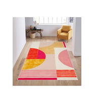 Rovigo Home Dijital Baskı Yıkanabilir Kaymaz Taban Salon Halısı RVG0608 (Pembe)