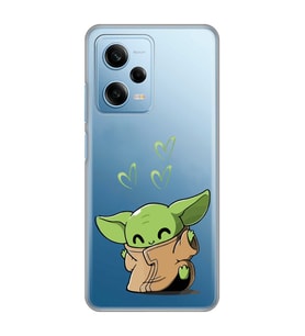 Redmi Note 12 Pro 5G Uyumlu Baby Yoda Tasarımlı Şeffaf Telefon Kılıfı