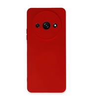 Xiaomi Redmi A3 4G Kılıf Nano içi Kadife Silikon - Kırmızı
