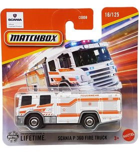 Matchbox - Scania P 360 Fire Truck - Mbx Rescue 16/125 - Jbt09 - Short Card - İtfaiye - Superfast Le (Çok Renkli)