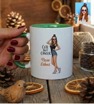 Kişiye Özel Karikatürlü Cute But Cancer Yengeç Burcu Kupa Bardak Doğum Günü Hediyesi