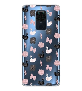 Xiaomi Redmi NOTE 9 Uyumlu Kuğu Tasarımlı Şeffaf Telefon Kılıfı