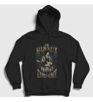 Presmono Unisex Siyah Experience Jimi Hendrix Kapüşonlu Sweatshirt 302347tt