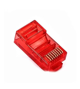 Pm-22701 Rj45 Rj45 Cat6 8P/8C Kırmızı Soket (100'Lü Paket)