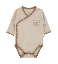 Civil Baby Oturan Tatlı Ayı Baskılı 1-9 Ay Çıtçıtlı Badi - Fil Dişi