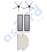 ROBOROCK  S50 – S55 –S5 MAX – S6 – S6 MAXV Uyumlu 2 Yan Fırça 2 Filtre 2 Mop PKT-iasgf0000707