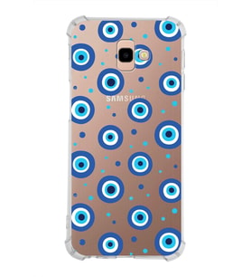 PrintiFy Samsung Galaxy J4+ Plus Uyumlu Nazar Boncuğu 1 Baskılı Şeffaf Köşe Korumalı Antişok Kılıf