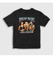Presmono Unisex Çocuk Siyah Poster Müzik Bruno Mars T-Shirt 477562tt