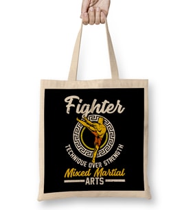 Mma Fighter Technique Over Strength Tasse Designed and Sold by Mixed Martial Arts Fighter Technique Over Strength Bez Çanta Uzun Saplı