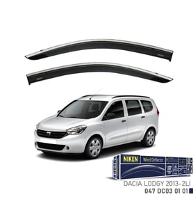Dacia Lodgy Uyumlu 2013- Kromlu Cam Rüzgarlığı 2'Li Parça