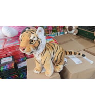 Oyuncak Peluş Uyku Arkadaşı Realistik Oturan Yavru Kaplan Peluş Oyuncak 30 cm