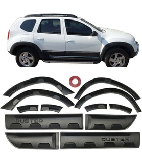 Dacia Duster Kapı Koruma Ve Çamurluk Kaplaması Dodik Seti Plastik 2010-2017