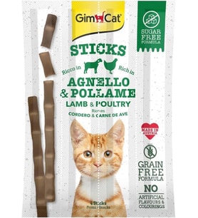 Gimcat Sticks Kuzu Etli Kedi Ödül Çubukları 4 adet - 20 gr