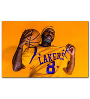 Cakatablo  Lakers Forması Siyahi Basketbolcu MDF Tablo