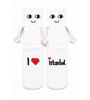 Carnaval İstanbul Temalı El Ele Tutuşan Unisex Çorap