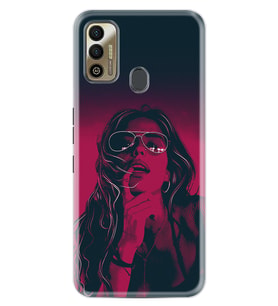 Tecno Spark 7T Kılıf Silikon Desen Özel Seri Girl 1647