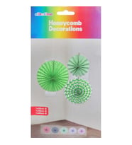 Süs yelpaze asmalı 3 lü set yeşil pk:3-