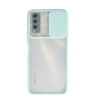 Vivo Y11s Kılıf Palm Buzlu Kamera Sürgülü Silikon - Turkuaz