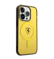 Apple iPhone 14 Pro Max Kılıf Ferrari M-safe Şarj Özellikli Yarı Transparan Dizayn Kapak