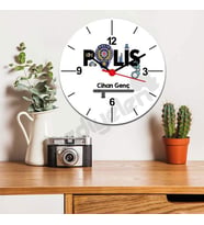 Polis Jop Tasarım Duvar Saati 001