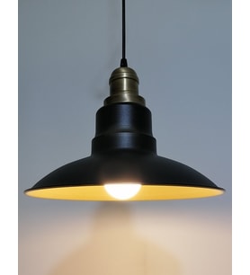  RİOLİGHT RETRO,RESKİTME DUYLU SİYAH İÇİ GOLD MUTFAK,ODA,CAFE METAL SARKIT AVİZE ÇAP:30CM