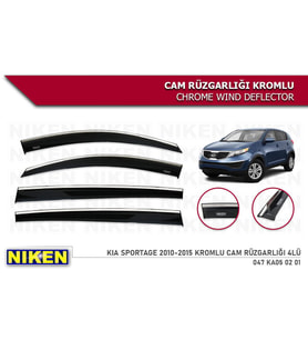 Kia Sportage Kromlu Cam Rüzgarlığı Niken 2010-2015 (Beyaz)
