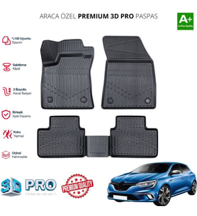 MEGANE 4 ARACA ÖZEL 3D PASPAS 2016 2017 2018 2019 2020 2021