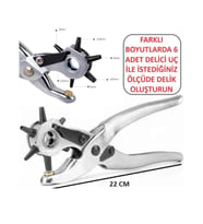 Metal Kemer Delme Pensesi Delik Açma Çıt Çıt Pense Deri Çanta Kıyafet Delik Açıcı Makinası (Tatlı Gri)