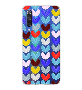 PrintiFy Xiaomi Mi 9 SE ile Uyumlu 1mm Slim Fit Water Color 1 Baskılı Şeffaf  Kılıf