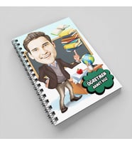 Bilgili Öğretmen Karikatürlü Defter