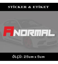 ANORMAL TÜRKÇE YAZI oto sticker yazı - araba kask motosikler kamyonet minibüs uyumlu etiket