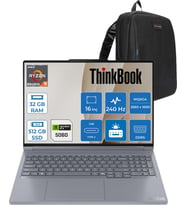 Lenovo Thinkbook 16P G6 Adr Ryzen 9 8940HX 32GB Ddr5 512GB SSD 8GB/RTX5060/115W 16" Wqxga IPS 500NITS 240Hz Windows 11 Home Taşınabilir Bilgisayar 21U00013TXH09 + Zettaçanta