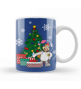 Sandy Cheeks Around The Christmas Tree Spongebob Kupa Bardak Porselen