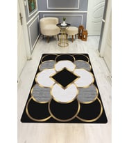 Modern Desenli Dijital Baskı Kaymaz Taban Halı H0176