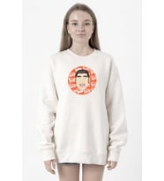 Monogatari Anime Takeo Gouda Circle Poster Beyaz Kadın 2ip Sweatshirt