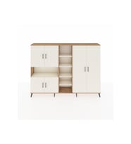 Arges Dolap 13 Raflı 6 Kapaklı 220x30x163 Çam-Aytaşı