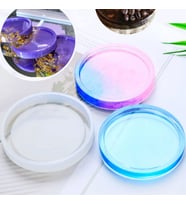 Epoksi Silikon Kalıp Bardak Altlığı Yuvarlak 8  CM