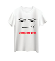 Roblox Face Man Tshirt Kişiye Özel İsim Yazılı (Beyaz)