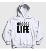 Presmono Unisex Beyaz Wham Choose Life George Michael Kapüşonlu Sweatshirt 462357tt