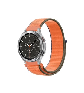 Uray store Watch 22mm Hasırlı Cırtcırtlı Kordon - Turuncu