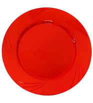 TABAK KRİSTAL 22,5 CM KIRMIZI PK:6-