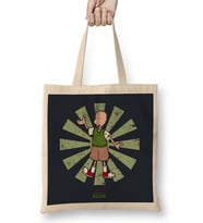 Doug Retro Japanese Bez Çanta Uzun Saplı