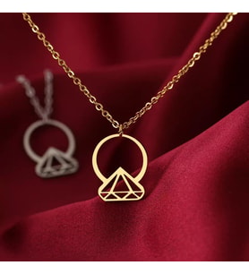 Kişiye Özel 925 Ayar Gümüş Yüzük Kolye (Gold)
