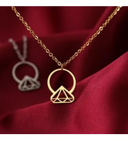 Kişiye Özel 925 Ayar Gümüş Yüzük Kolye (Gold)