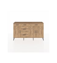 Arges Konsol 2 Raflı 5 Çekmeceli 3 Kapaklı 176x30x99 Çam-Çam