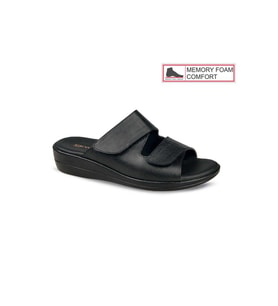 Ceyo 9863-10 Memory Foam Comfort Taban Kadın Terlik Siyah 36-40