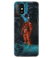INFINIX Hot 8 9 10 11S Hot 10 Play 10T Kılıf Desemli Silikon Astronot Smoke 1769