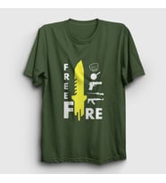 Presmono Unisex Siyah Knife Free Fire T-Shirt
