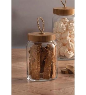 Paşabahçe Woody Bambu Kapaklı Kavanoz 6 Adet 43583 860 cc